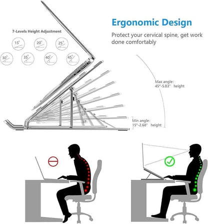 Portable Adjustable Foldable Laptop Stand - Perfect for Home & Travel